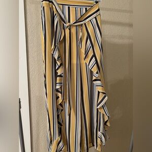 Mystree Yellow and Blue Striped Pants